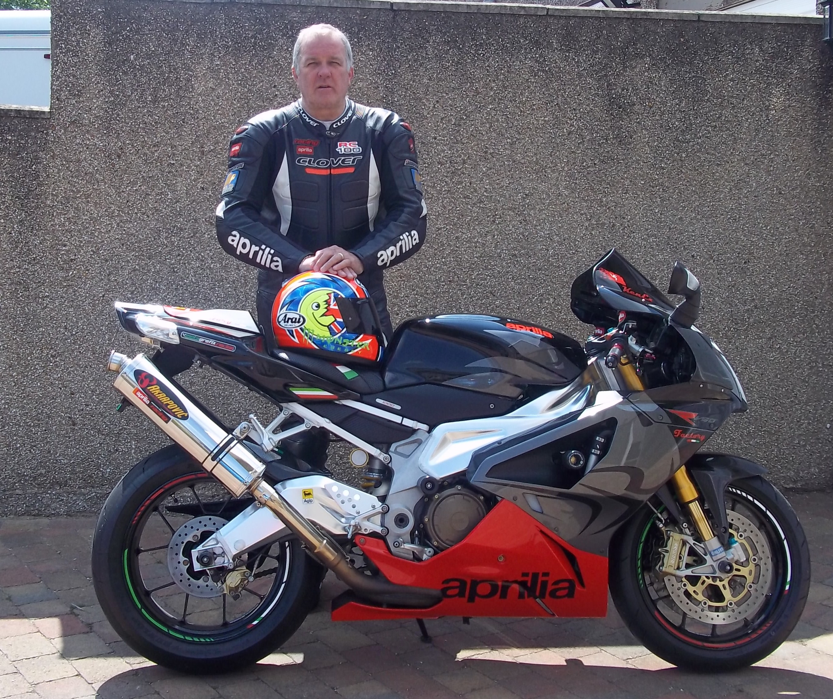 Our Aprilia RSVR 1000 ,,, Which we both ride 😀
