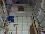 034 37 Looking down on floor 18 inch centres at rear, red lead on anything which even looked l...JPG
