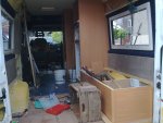 118 69 Cleaners day off, Loo, wardrobe, fridge, and off side bed base all roughed out, Just st...jpg