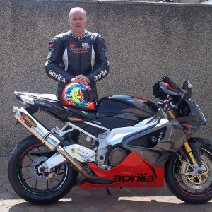 Our Aprilia RSVR 1000 ,,, Which we both ride 😀